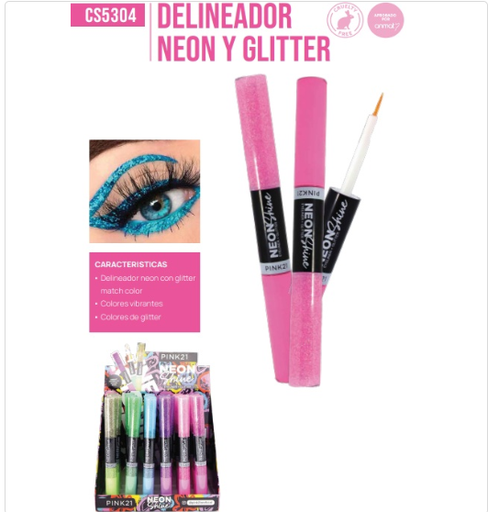 [PL.PK 009340      ] DELINEADOR LÍQUIDO + GLITER                              