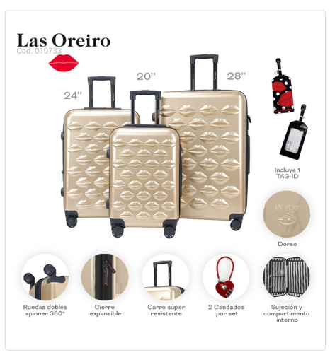 [PL.MA 010733      ] SET VALIJAS LAS OERIRO                              