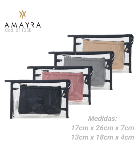[PL.MA 011058      ] PORTACOSMETICO AMAYRA X 2  PL.MA 011058      