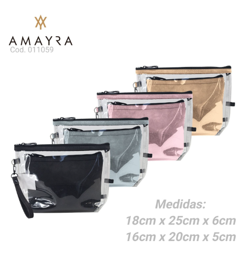 [PL.MA 011059      ] PORTACOSMETICO AMAYRA X 2  PL.MA 011059      