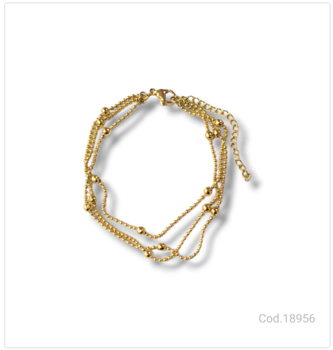 [PL.AC 18956       ] PULSERA ACERO DORADO                              