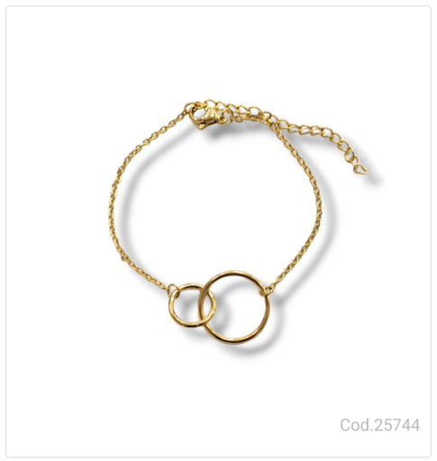 [PL.AC 25744       ] PULSERA ACERO DORADO  PL.AC 25744       