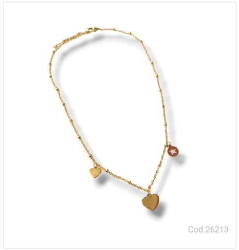 [PL.AC 26213       ] COLLAR ACERO DORADO  PL.AC 26213       