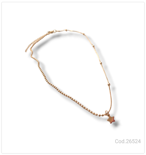 [PL.AC 26524       ] COLLAR ACERO DORADO                              