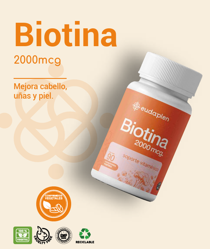 [BR24001] BIOTINA - 2000mcg x 90 comprimidos vegetal