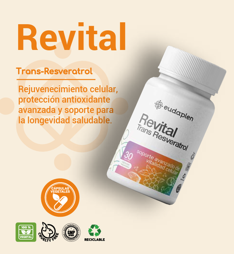 [BR24016] REVITAL - Trans- Resveratrol - x 30 capsulas vegetales