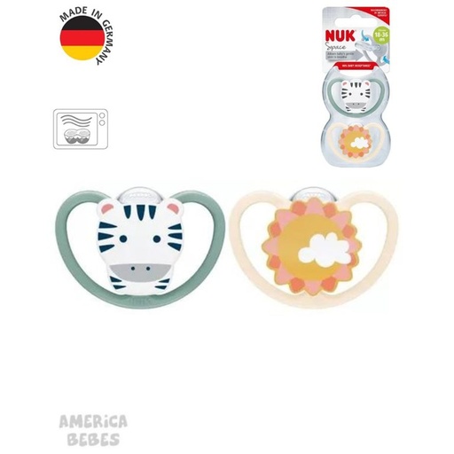 [DF.NUK 10739854] Set de 2 Chup. Space 18-36 meses Cebra/Sol