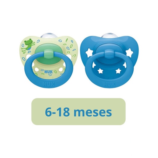 [DF.NUK 10736678] Set de 2 Chup. Signature 6-18 meses Azul
