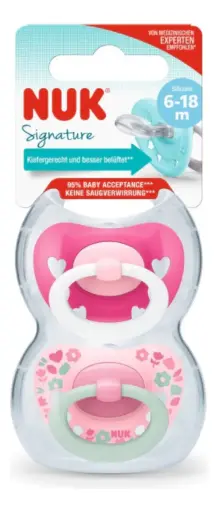 [DF.NUK 10736679] Set de 2 Chup. Signature 6-18 meses Fucsia