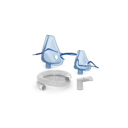 [DF.SIL P62PD] Juego de pipeta nebuliz., manguera con picos diferentes, máscaras chica y grande