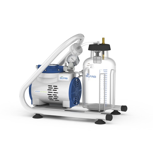 [DF.SIL N35V] Aspirador de uso continuo SILFAB Blanco 220V/50Hz, frasco de 2 litros, con vacuómetro