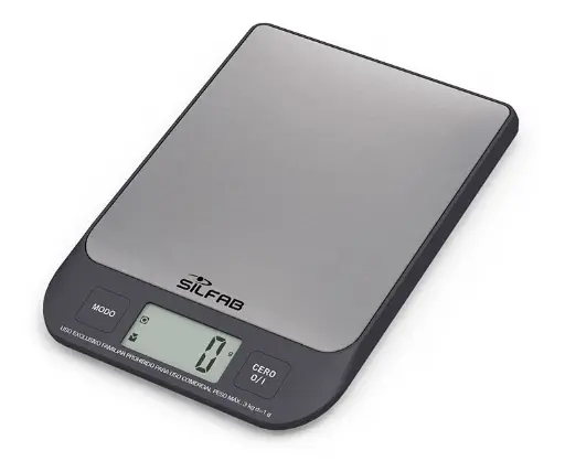 [DF.SIL BC305] Balanza Electrónica de Cocina con acabado antihuellas hasta 3 Kg