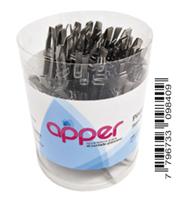 [DF.TA  A401] Pinza de depilar oblicua niquelada pote x 48