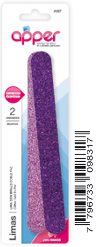 [DF.TA  A527] Lima doble Faz con brillo x 2 un. Apper