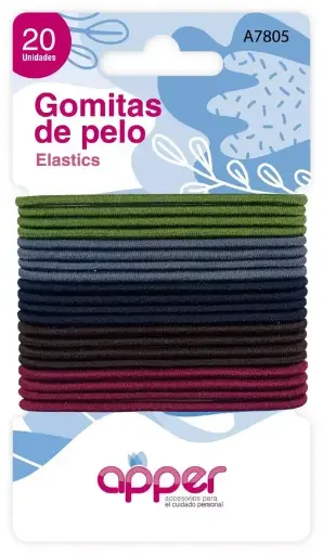 [DF.TA  A7809] Gomitas de pelo x 21 un. colores varios 2.5mm