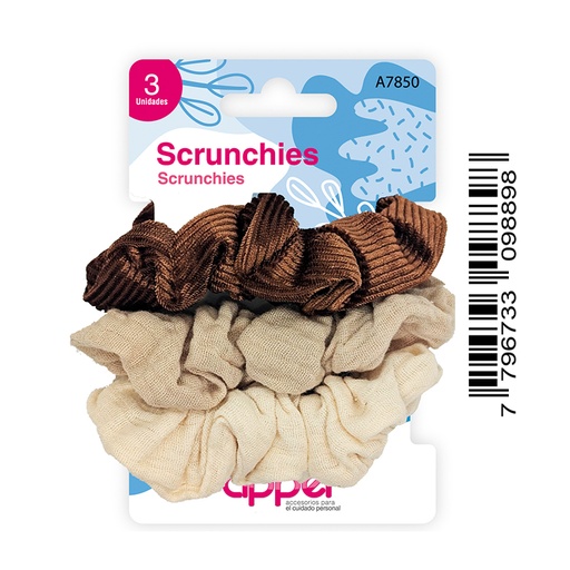 [DF.TA  A7850] Scrunchies x 3 un.