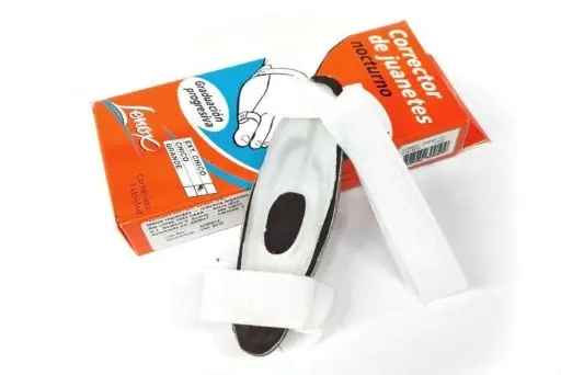 [DF.LE 8229] CORRECTOR DE JUANETES NOCTURNO CON GEL. Caja x 1 unidad, tamaño extra chico