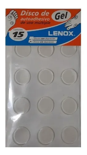 [DF.LE 8054] DISCO SIN DEPRESIÓN AUTOADHESIVO CON GEL EN PLANCHAS. Plancha x 15 unidades, tamaño único