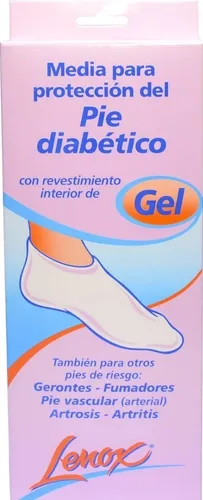 [DF.LE 8650/53] MEDIA PARA PROTECCION DEL PIE DIABETICO CAJA x 2 Unid. ZOQUETE/ MEDIA CORTA. Chico